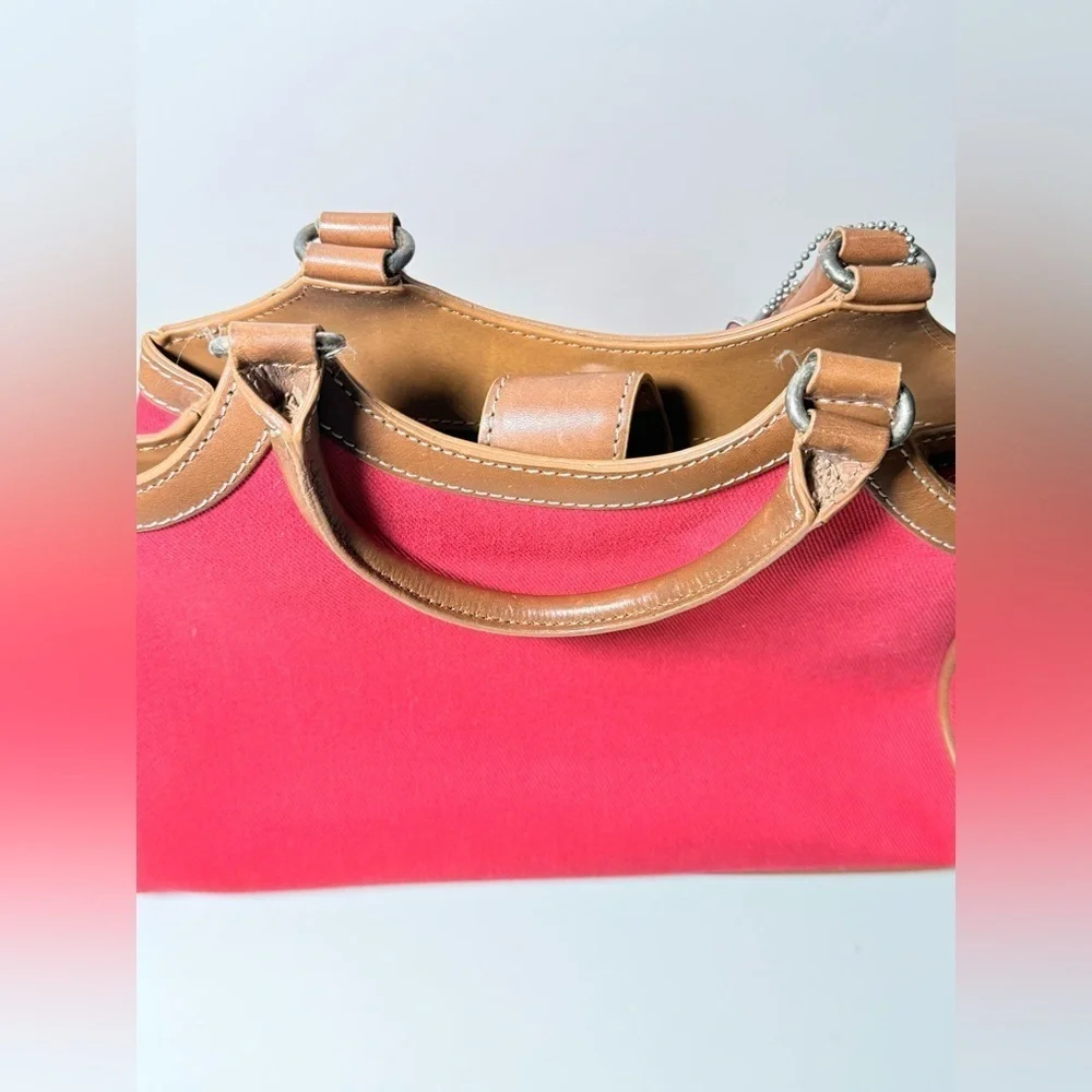 Fossil Red and Tan Satchel